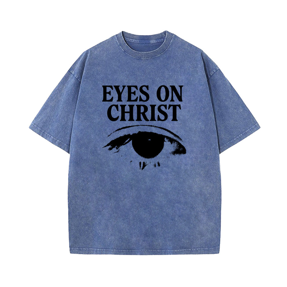 Eyes on Christ Unisex Washed T-Shirt