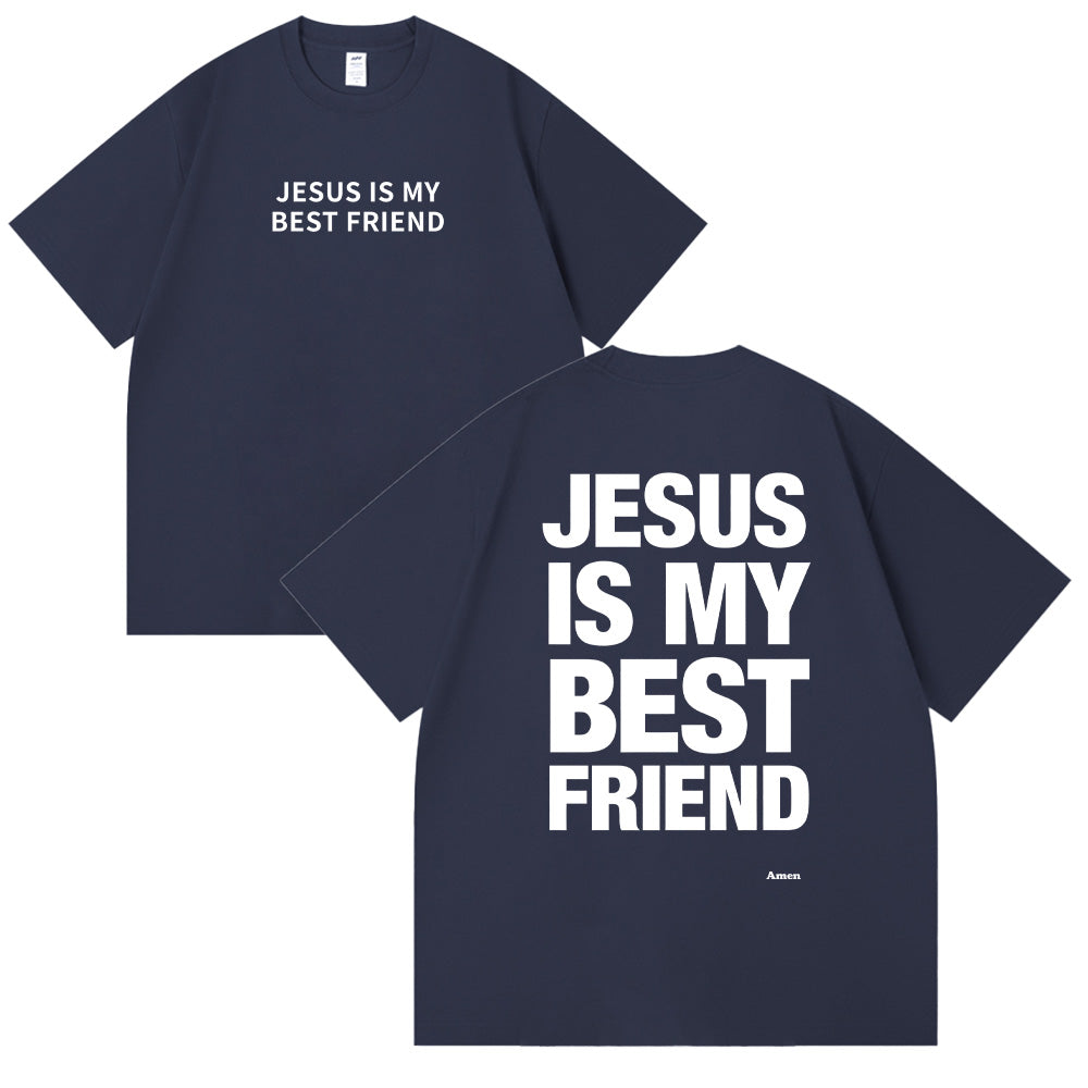 Jesus is My Best Friend Christian Unisex Cotton T-shirt
