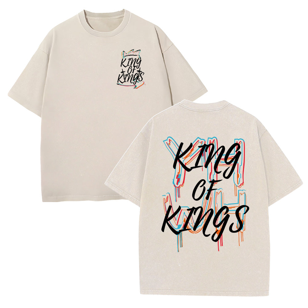 King Of Kings and YHWH Unisex Washed T-Shirt