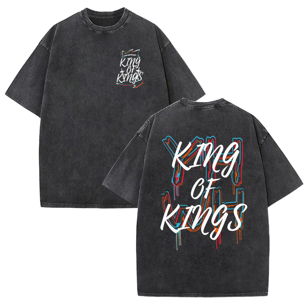 King Of Kings and YHWH Unisex Washed T-Shirt