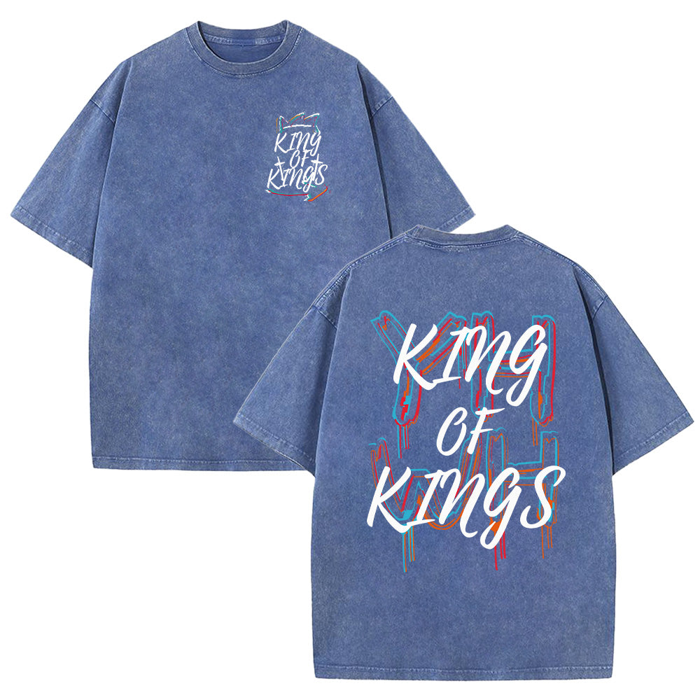 King Of Kings and YHWH Unisex Washed T-Shirt