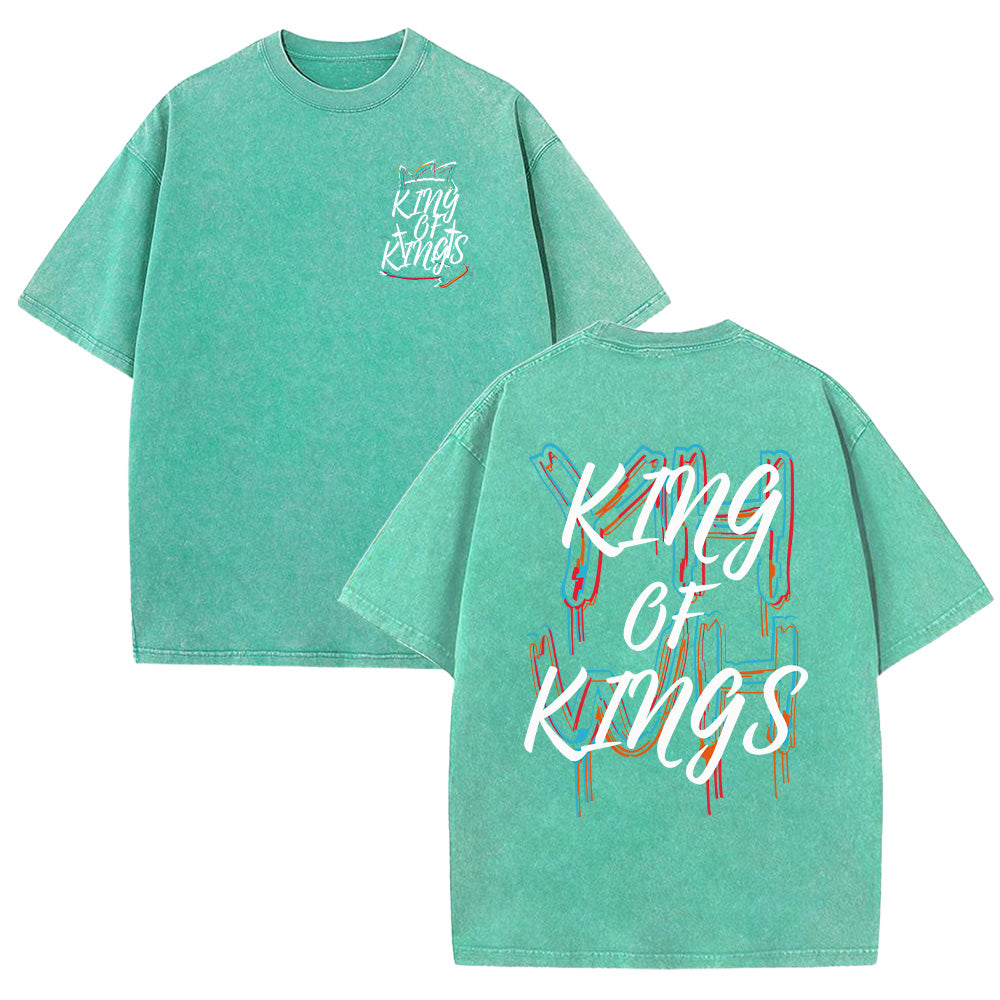 King Of Kings and YHWH Unisex Washed T-Shirt