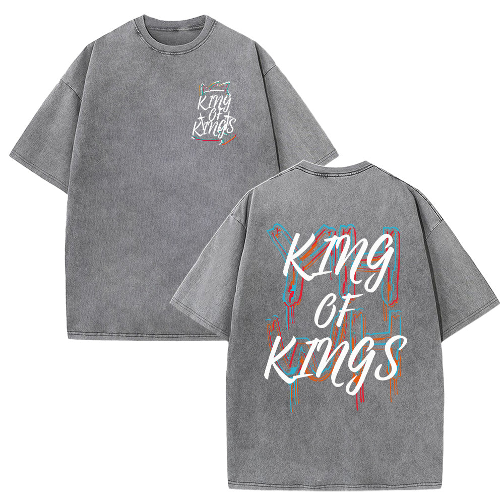 King Of Kings and YHWH Unisex Washed T-Shirt
