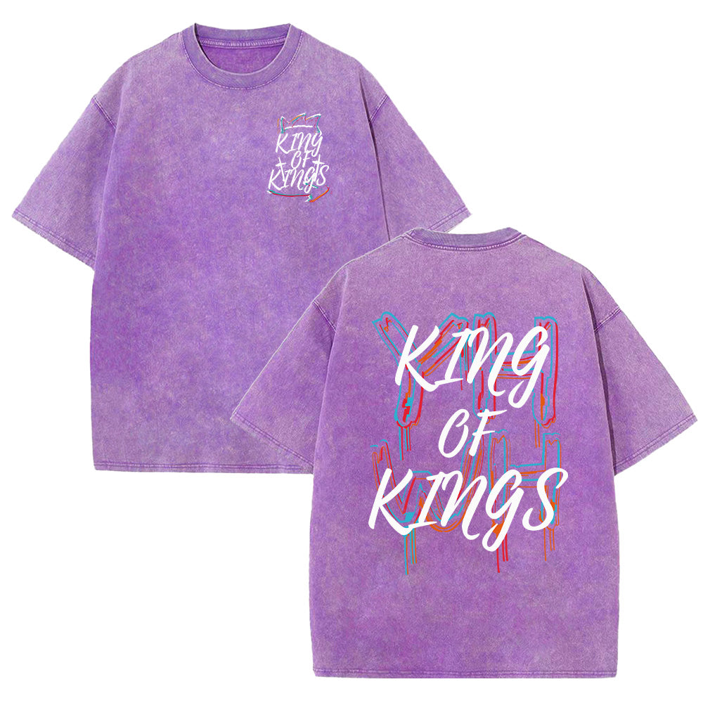 King Of Kings and YHWH Unisex Washed T-Shirt