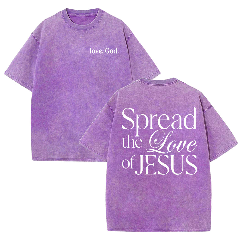 Spread the Love of Jesus Unisex Washed T-Shirt