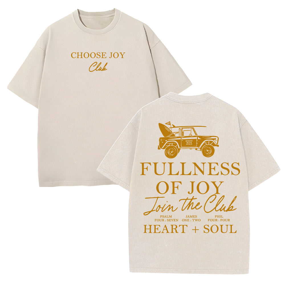 Choose Joy Christian Unisex Washed T-Shirt