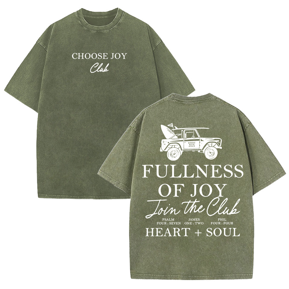Choose Joy Christian Unisex Washed T-Shirt