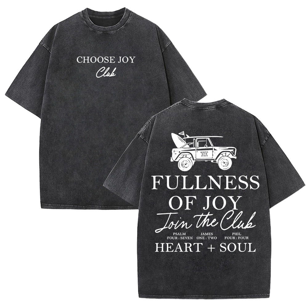 Choose Joy Christian Unisex Washed T-Shirt