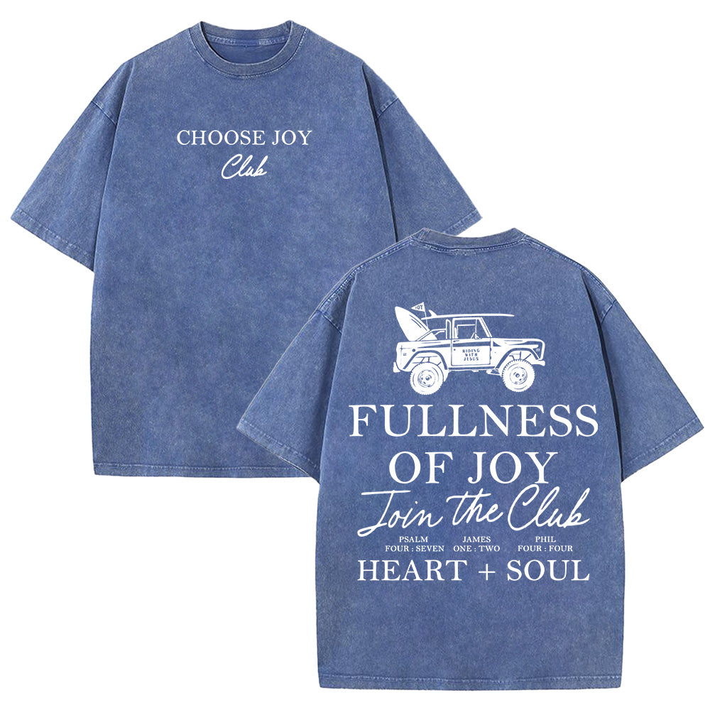 Choose Joy Christian Unisex Washed T-Shirt