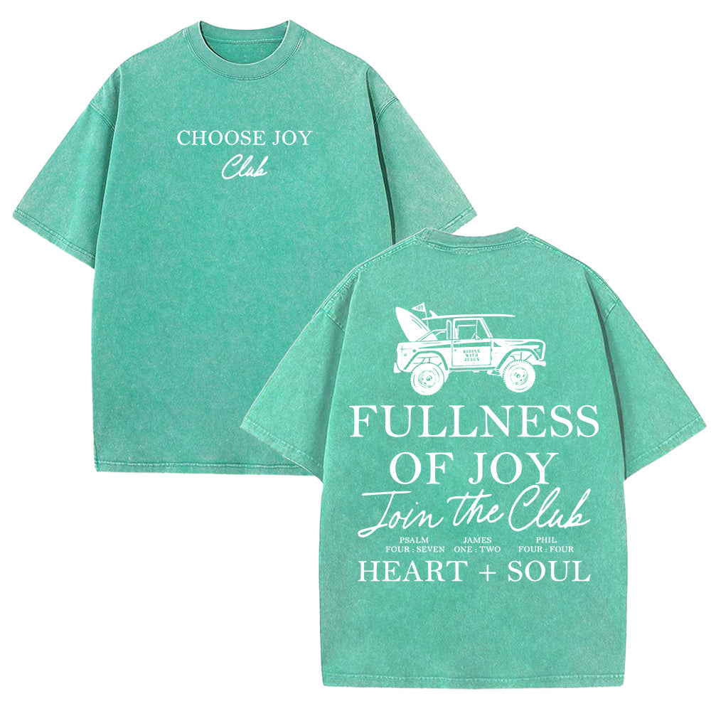 Choose Joy Christian Unisex Washed T-Shirt