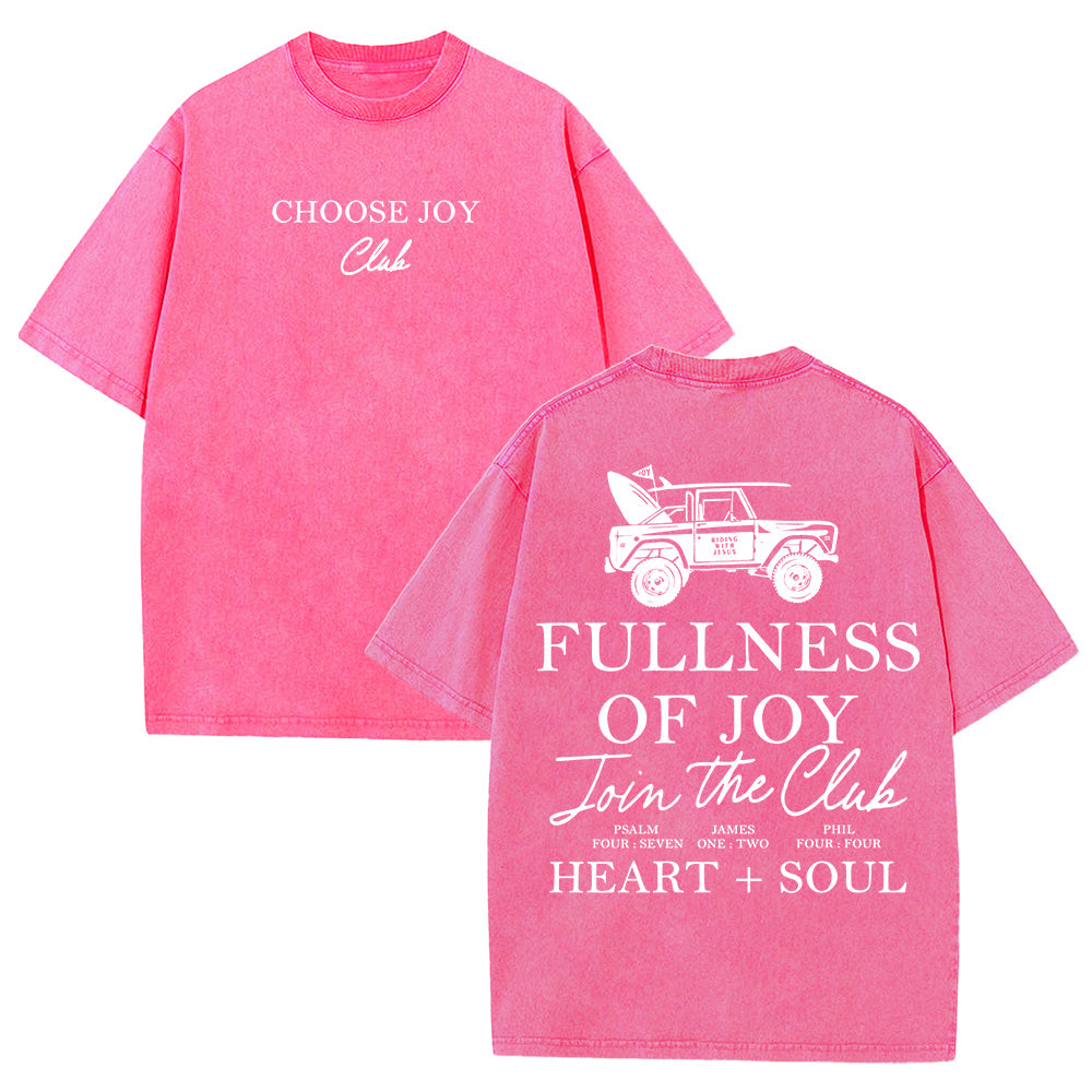 Choose Joy Christian Unisex Washed T-Shirt