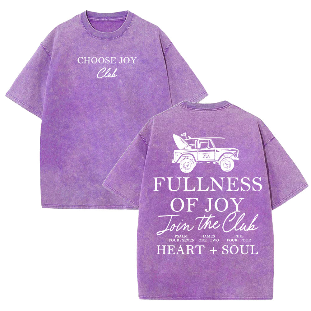 Choose Joy Christian Unisex Washed T-Shirt