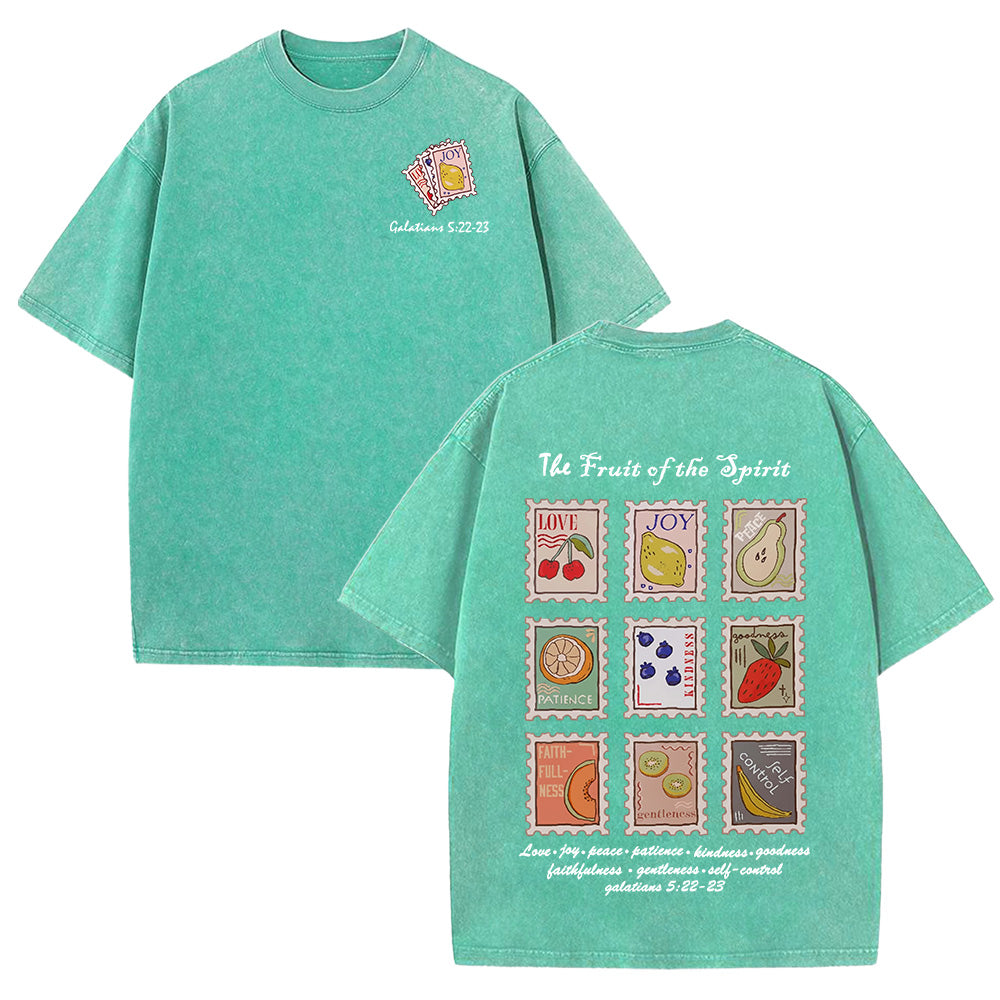 The Fruit Of The Spirit Christian Unisex Washed T-Shirt