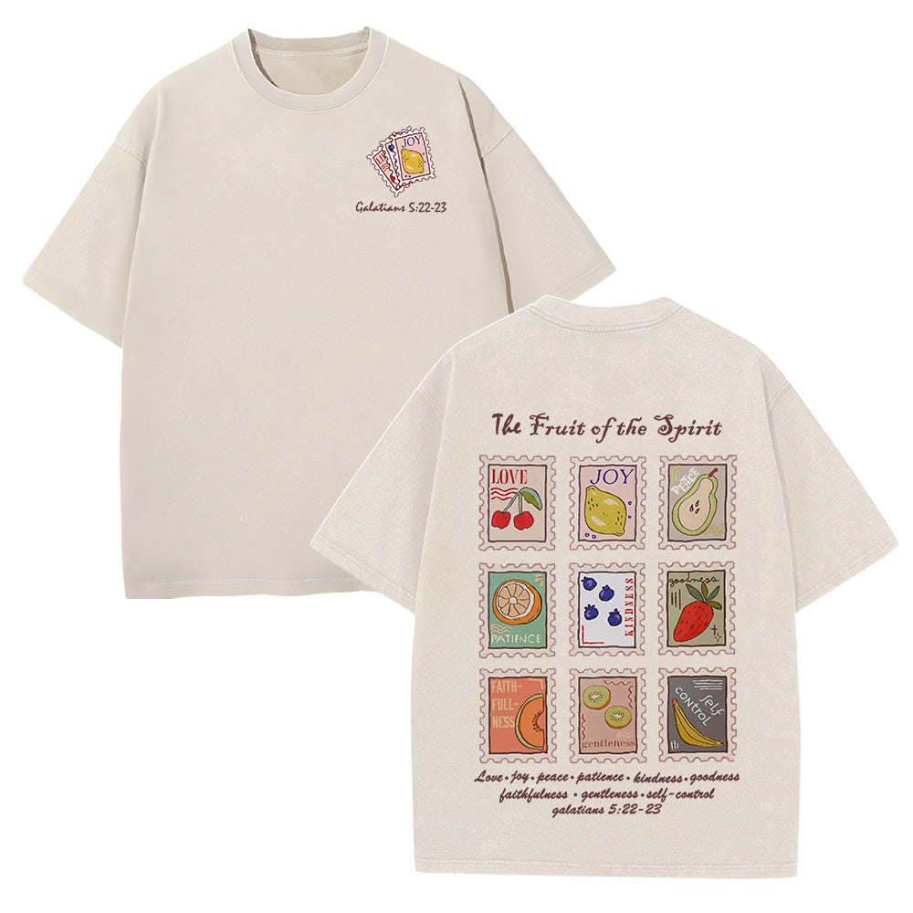 The Fruit Of The Spirit Christian Unisex Washed T-Shirt