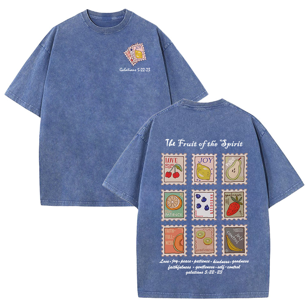 The Fruit Of The Spirit Christian Unisex Washed T-Shirt