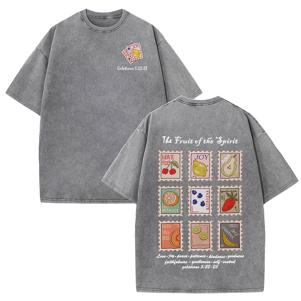 The Fruit Of The Spirit Christian Unisex Washed T-Shirt