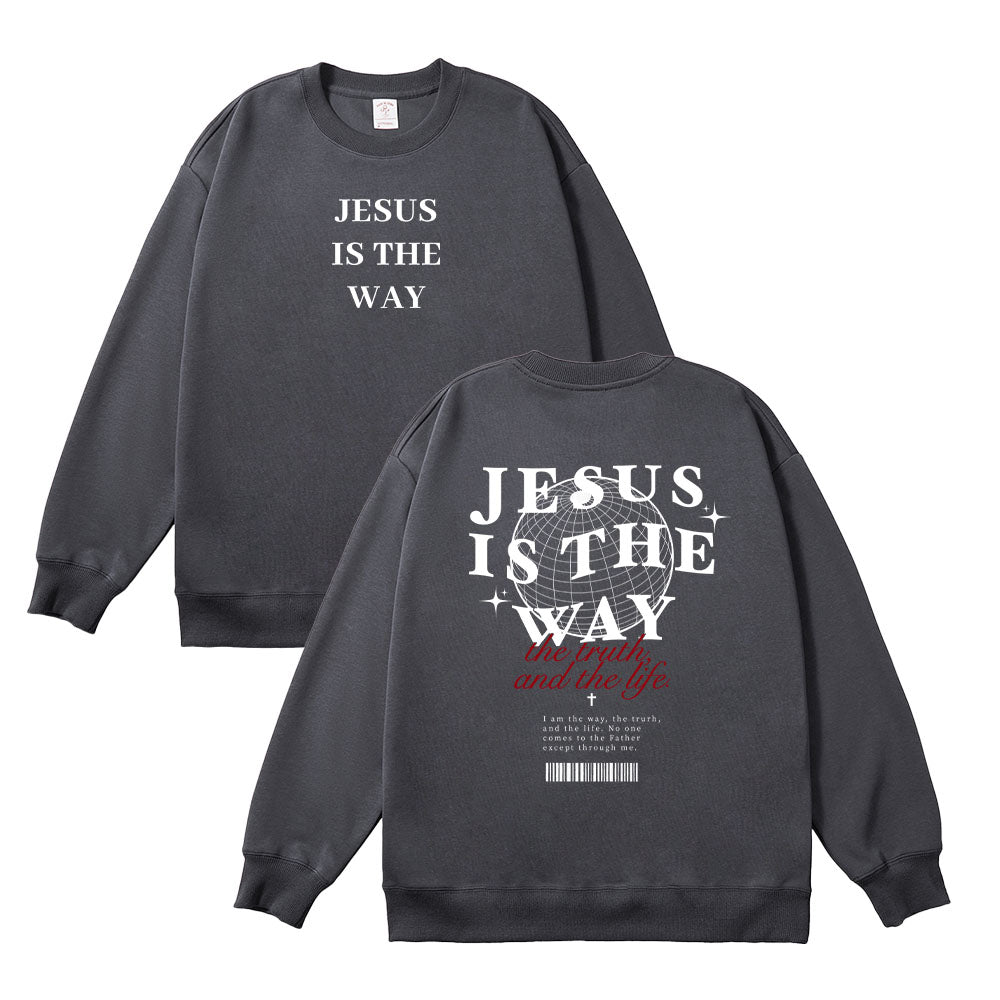 Jesus is the Way Unisex Cotton Sweatshirt