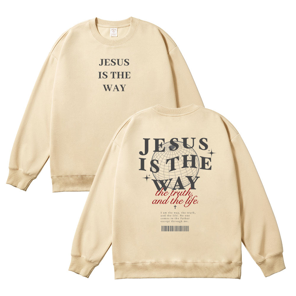 Jesus is the Way Unisex Cotton Sweatshirt