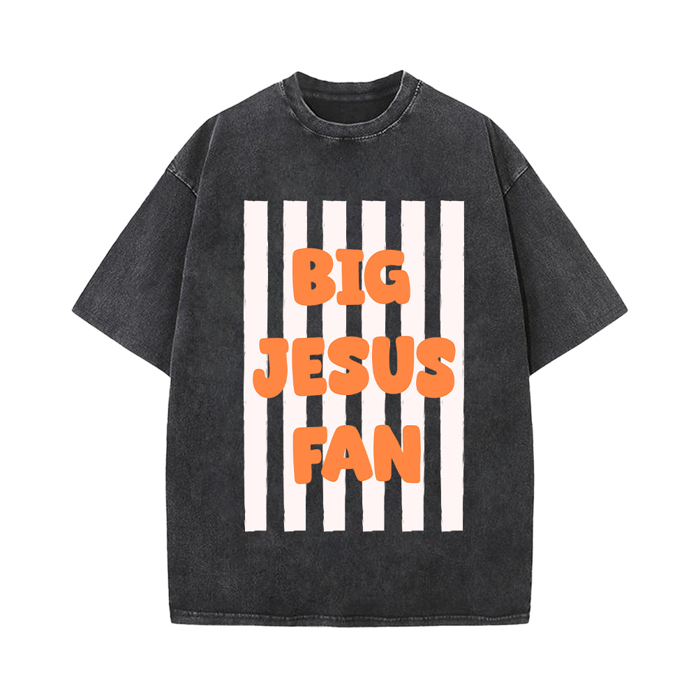 Big Jesuse Fan Unisex Washed T-shirt