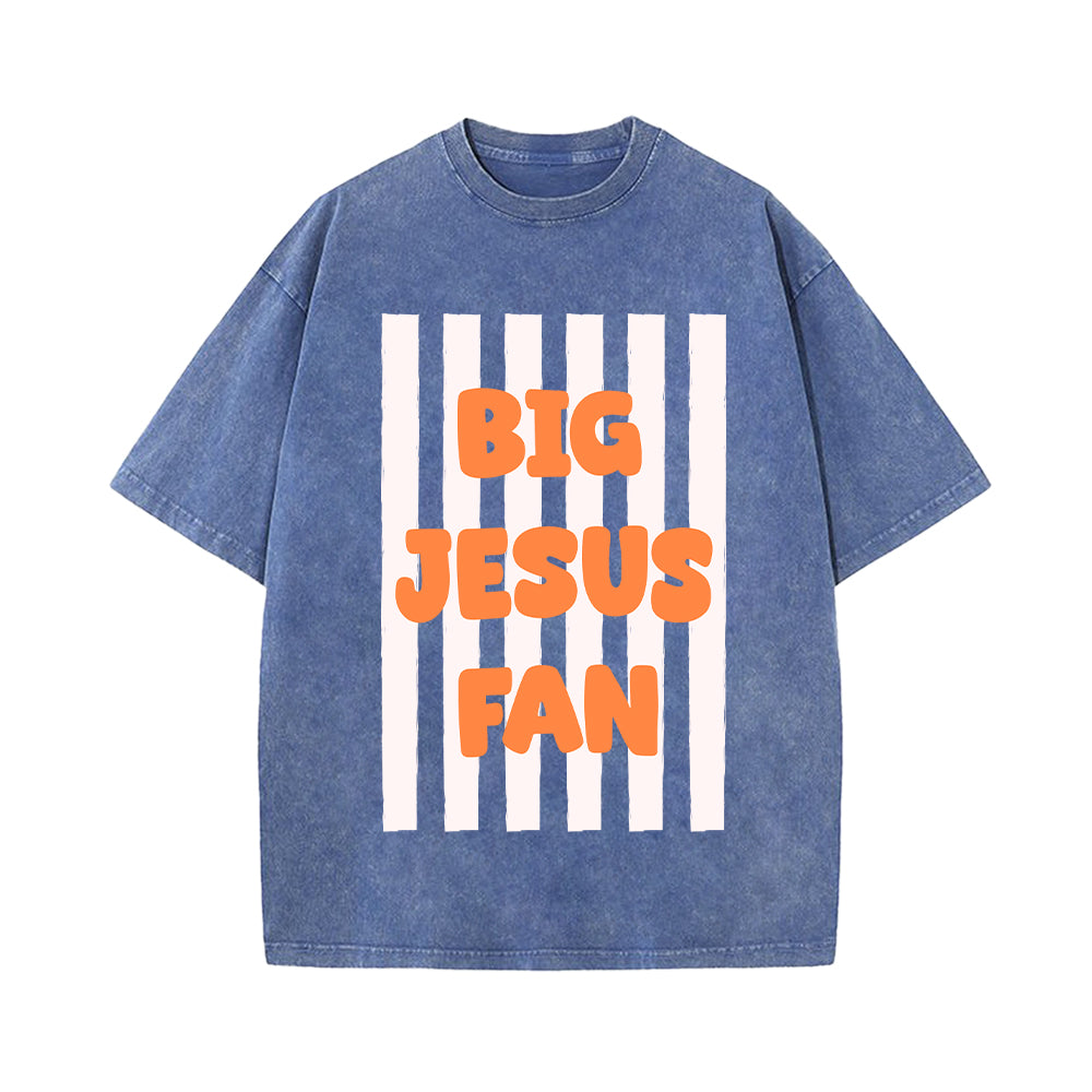 Big Jesuse Fan Unisex Washed T-shirt