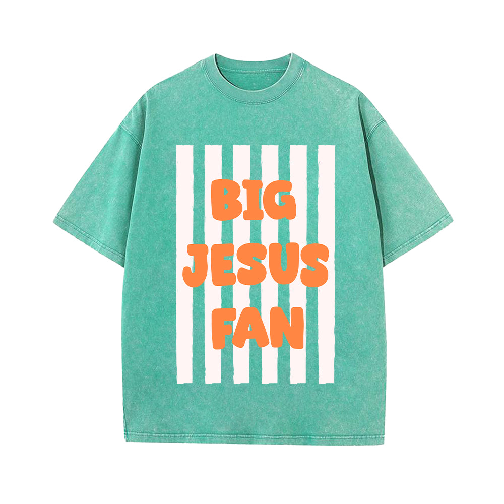 Big Jesuse Fan Unisex Washed T-shirt