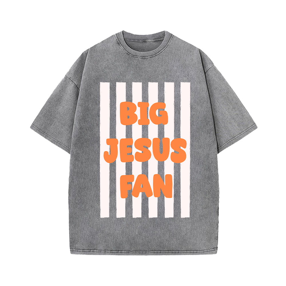 Big Jesuse Fan Unisex Washed T-shirt