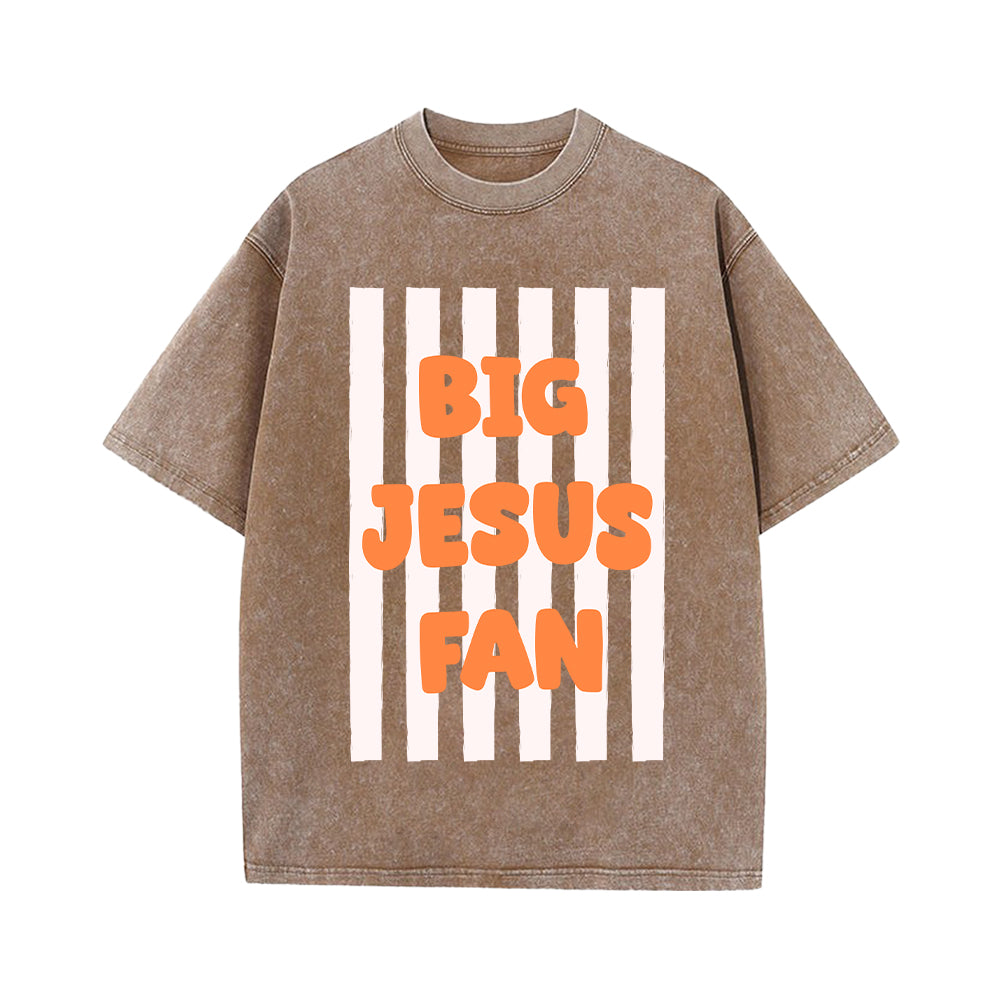 Big Jesuse Fan Unisex Washed T-shirt