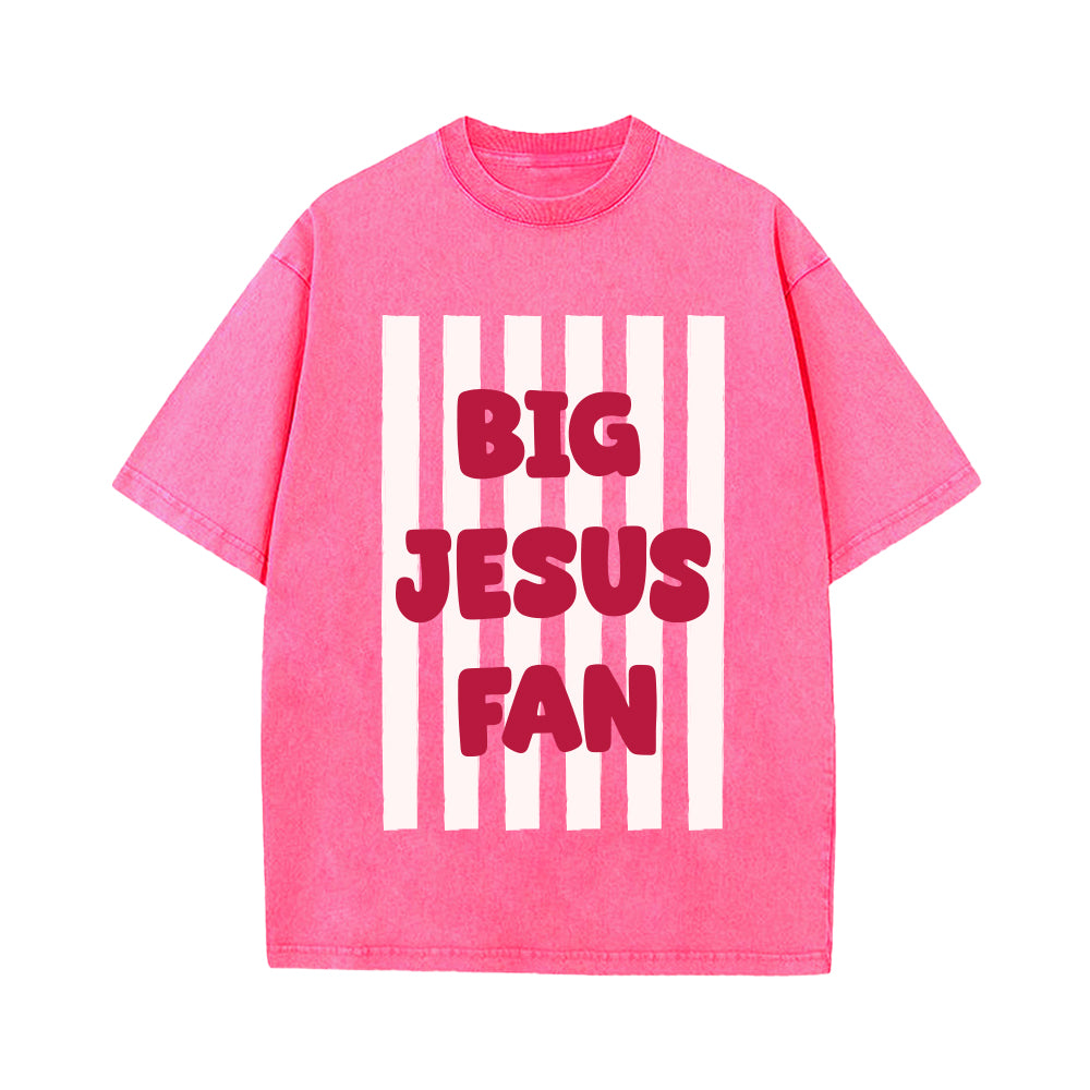 Big Jesuse Fan Unisex Washed T-shirt