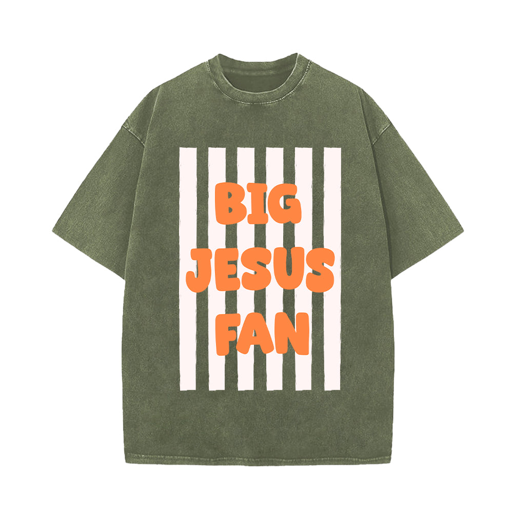 Big Jesuse Fan Unisex Washed T-shirt