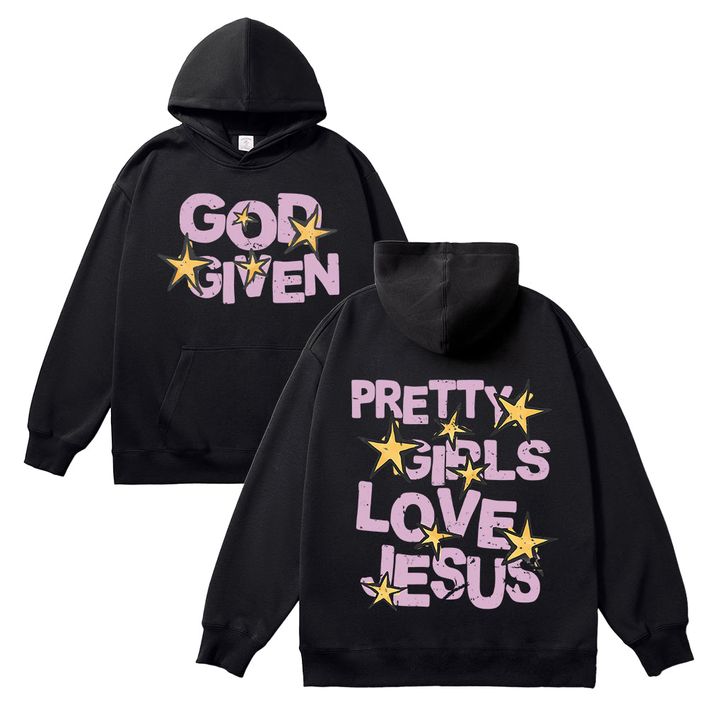 Pretty Girls Love Jesus Unisex Cotton Hoodie