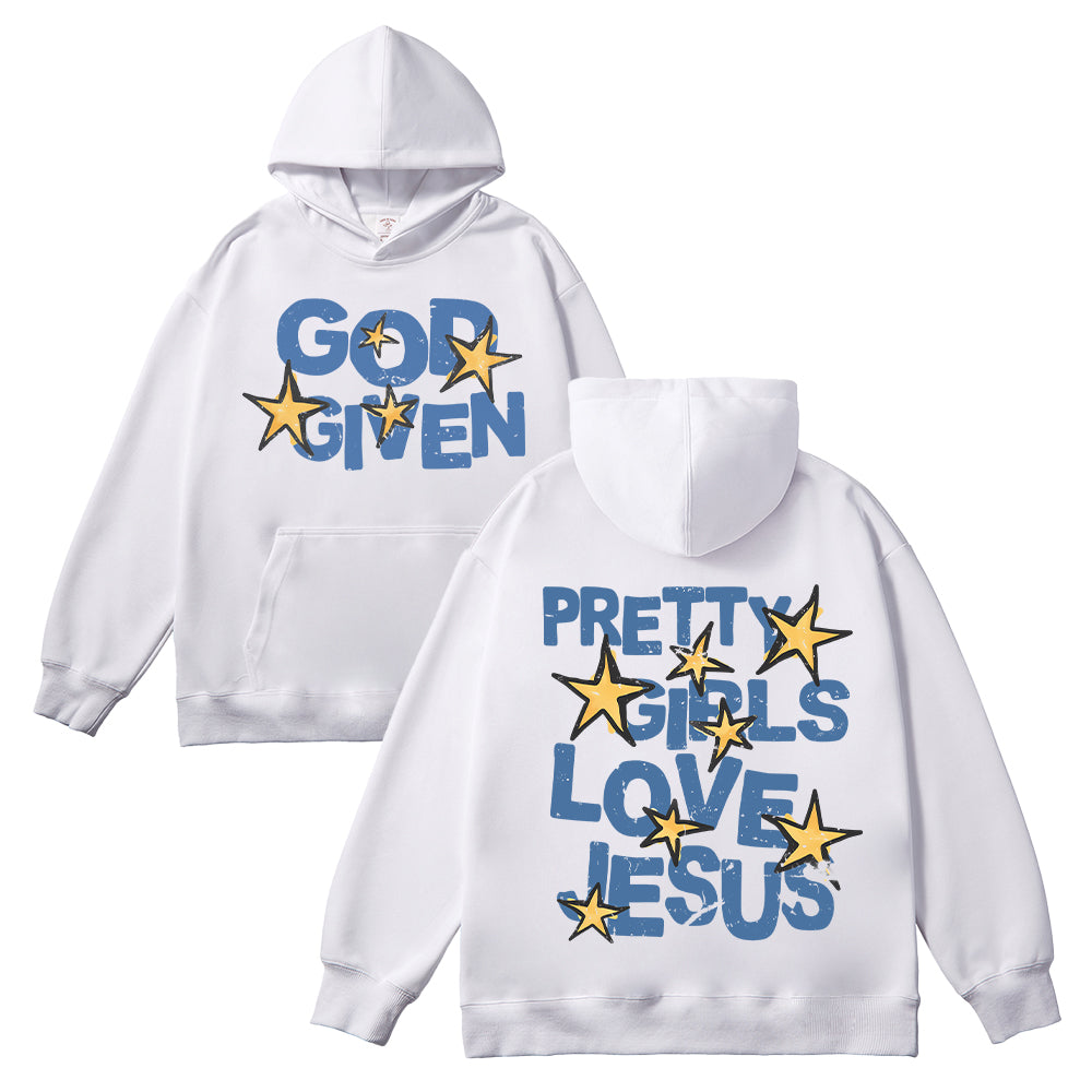 Pretty Girls Love Jesus Unisex Cotton Hoodie