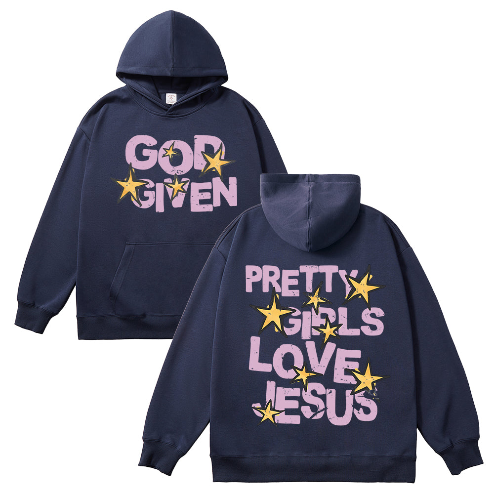 Pretty Girls Love Jesus Unisex Cotton Hoodie