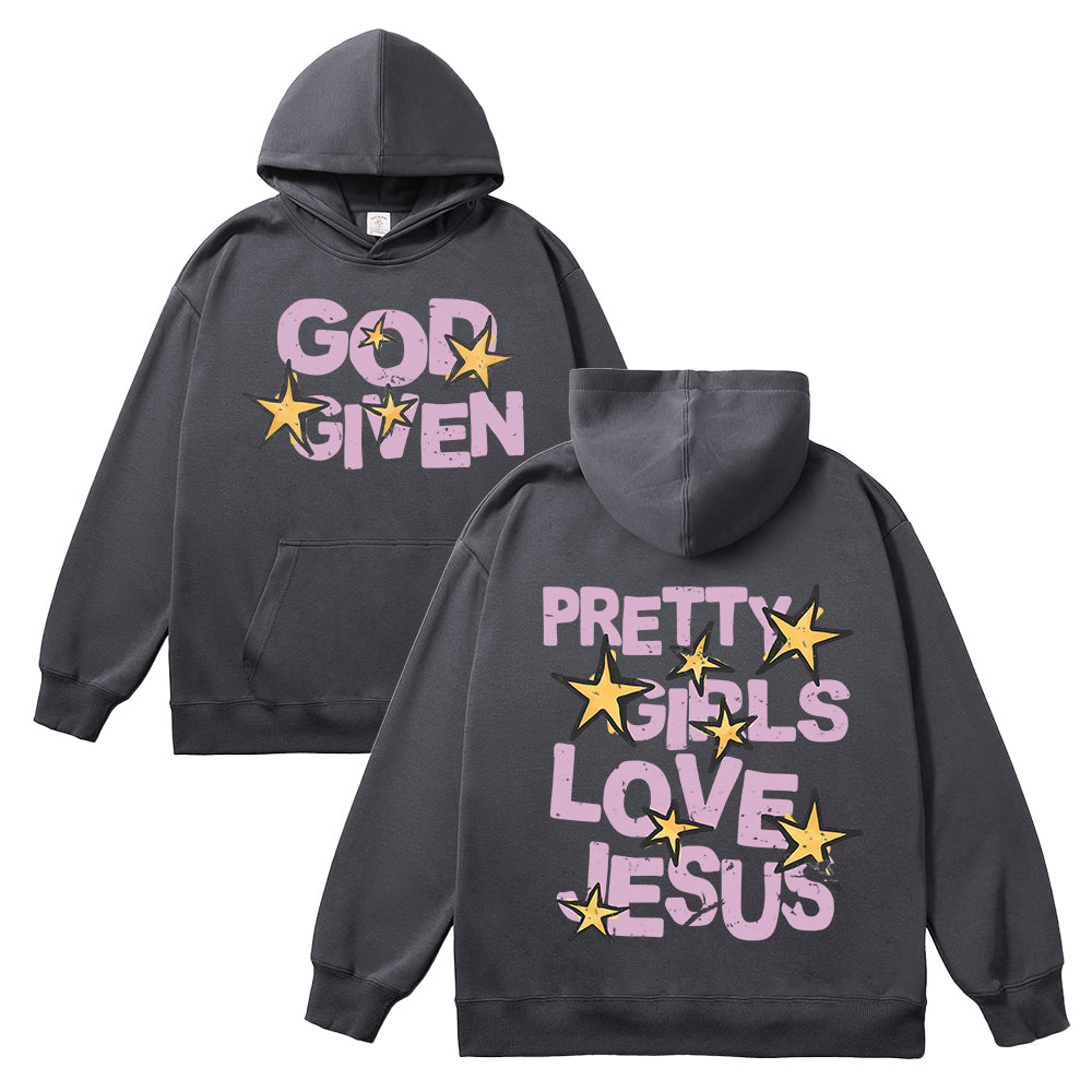 Pretty Girls Love Jesus Unisex Cotton Hoodie
