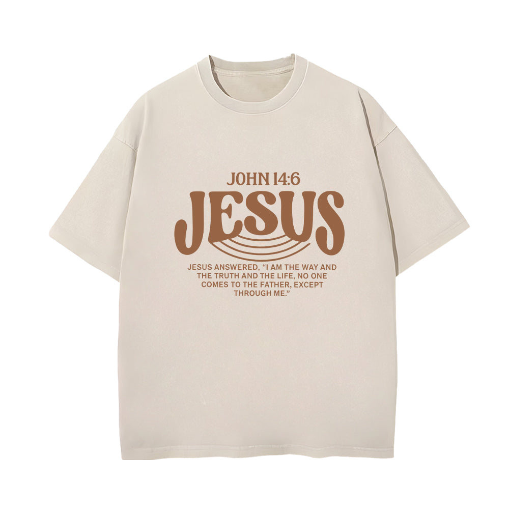 The Way the Truth the Life Unisex Washed T-shirt