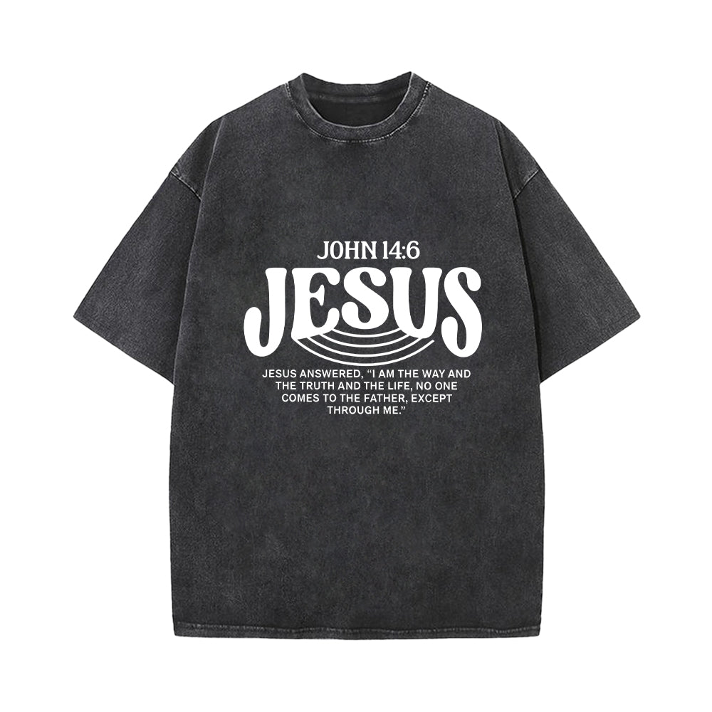 The Way the Truth the Life Unisex Washed T-shirt