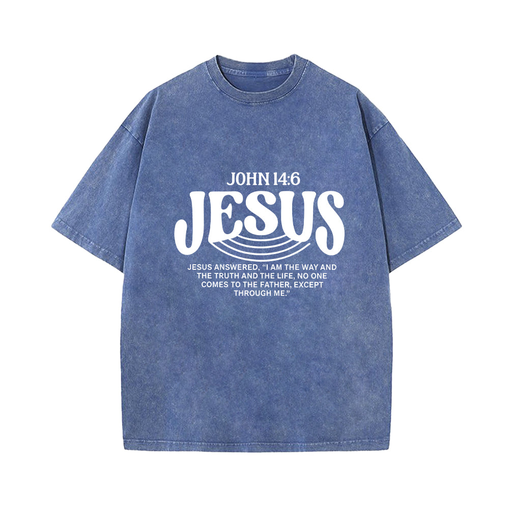 The Way the Truth the Life Unisex Washed T-shirt