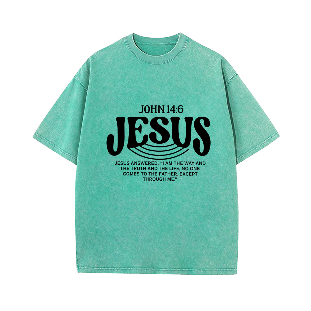 The Way the Truth the Life Unisex Washed T-shirt