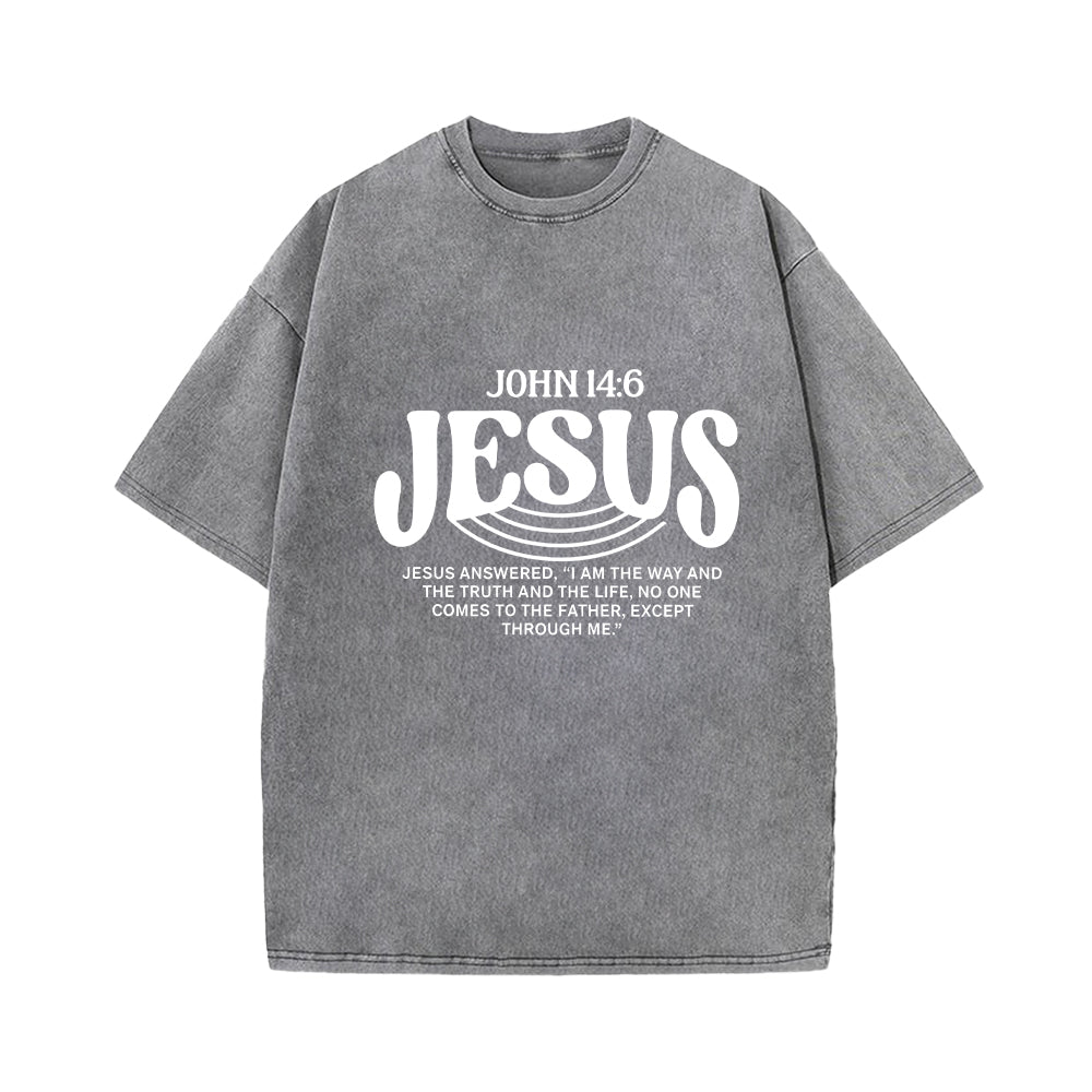 The Way the Truth the Life Unisex Washed T-shirt