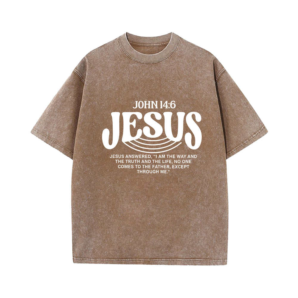 The Way the Truth the Life Unisex Washed T-shirt