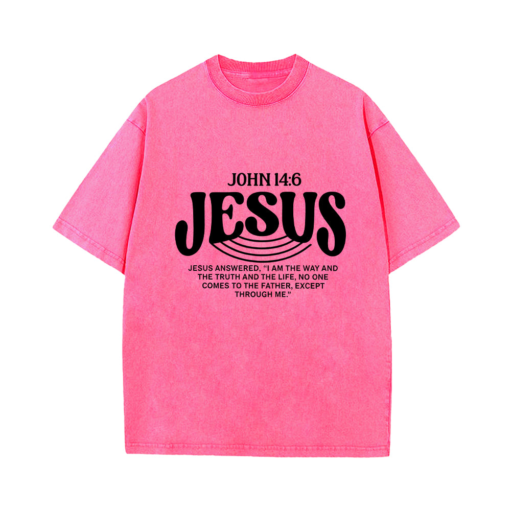 The Way the Truth the Life Unisex Washed T-shirt