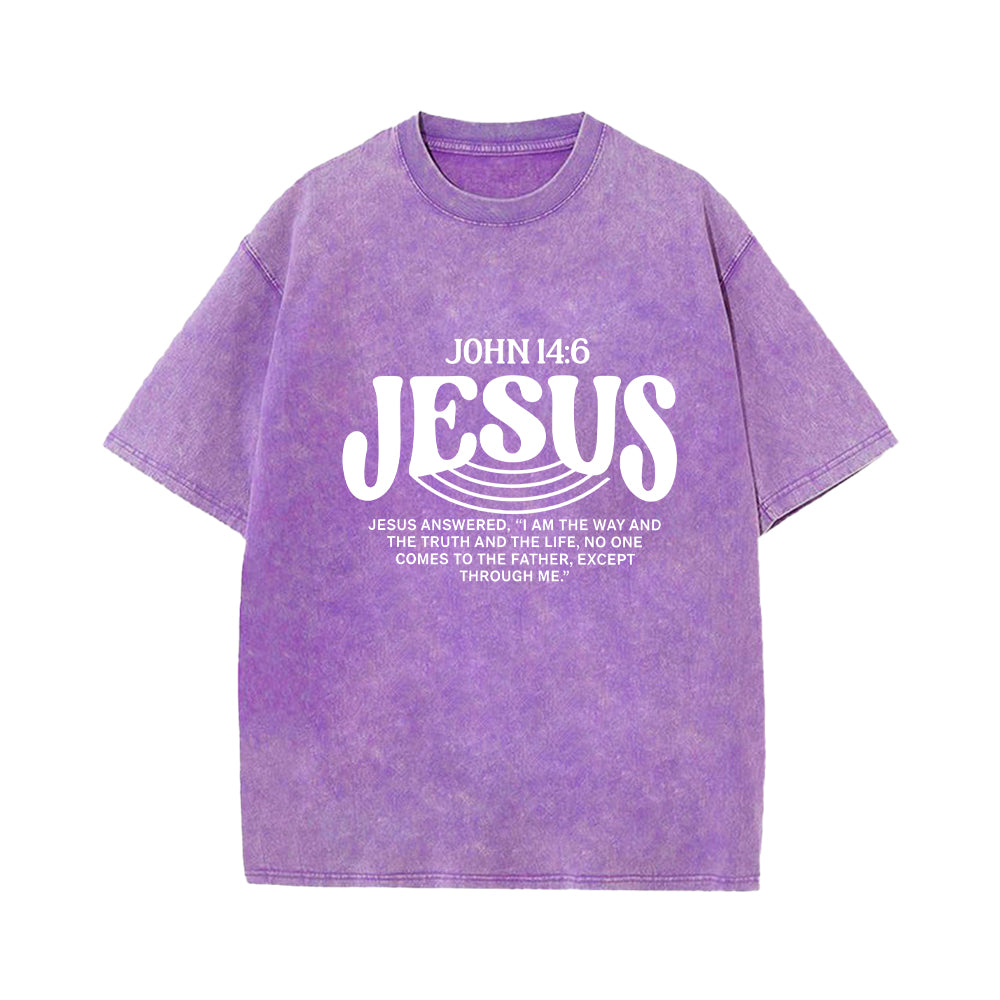 The Way the Truth the Life Unisex Washed T-shirt