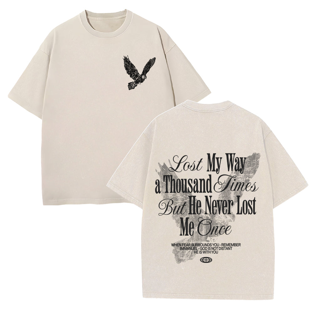 He Never Lost Me Once Unisex Washed T-shirt