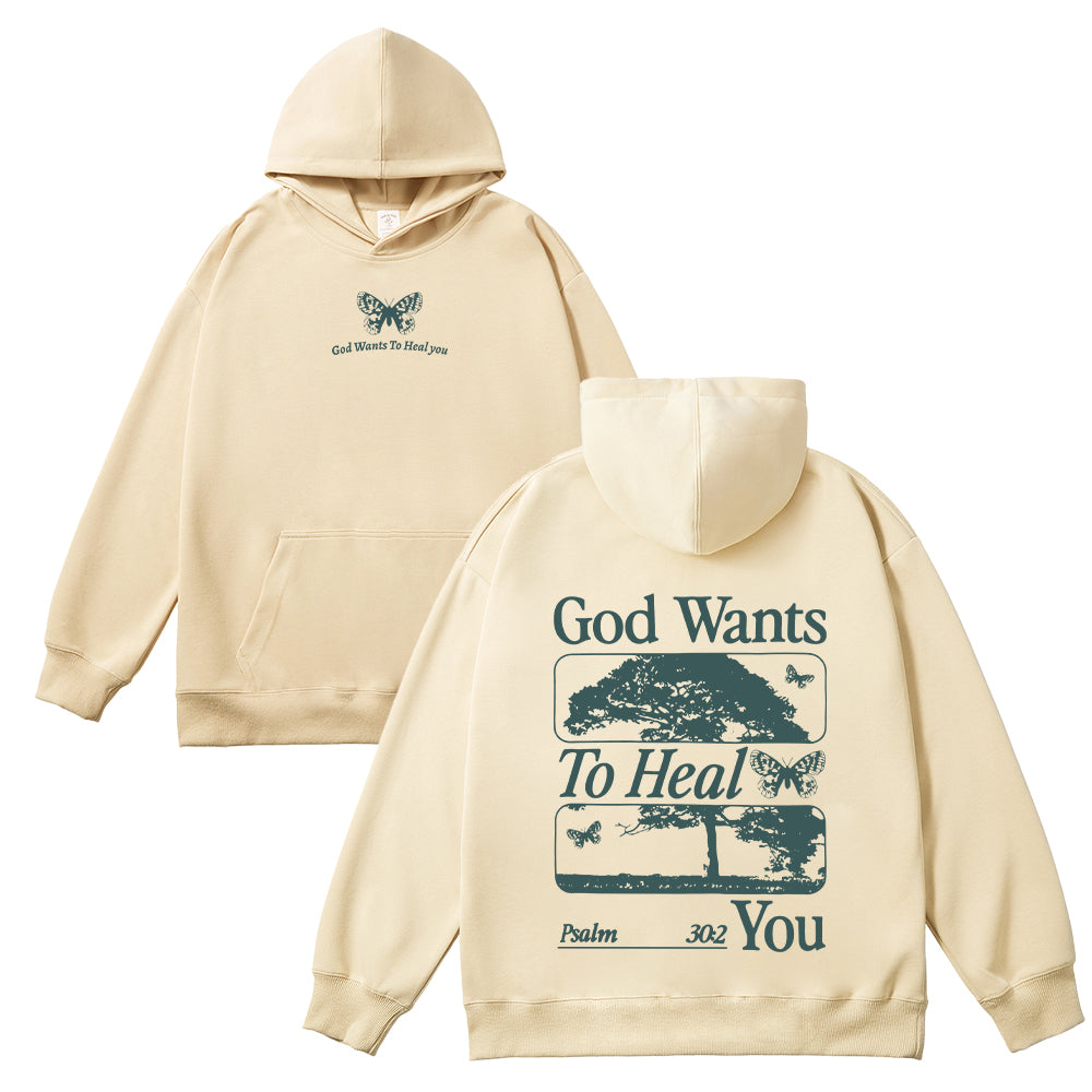 God Wants to Heal You Unisex Cotton Hoodie