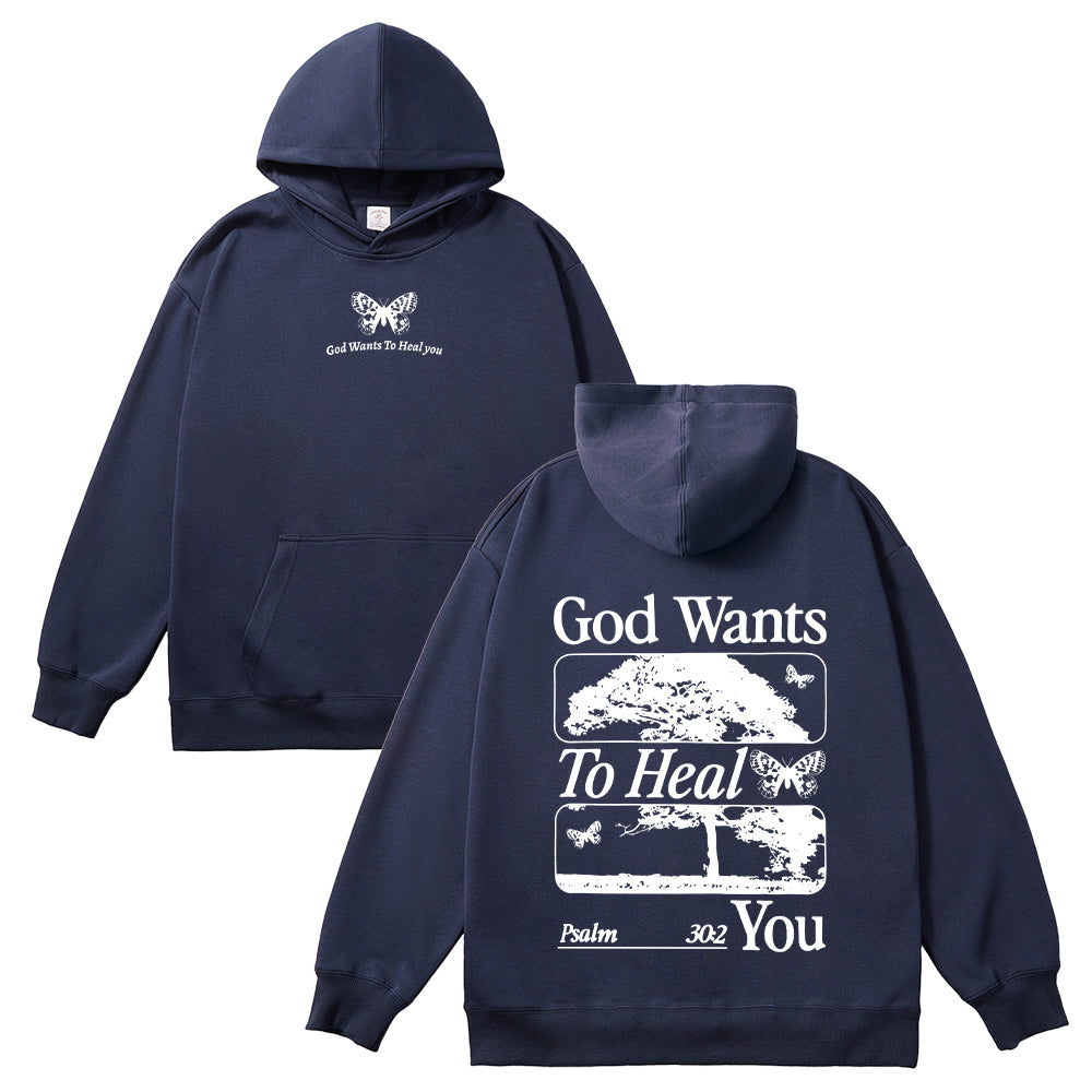 God Wants to Heal You Unisex Cotton Hoodie