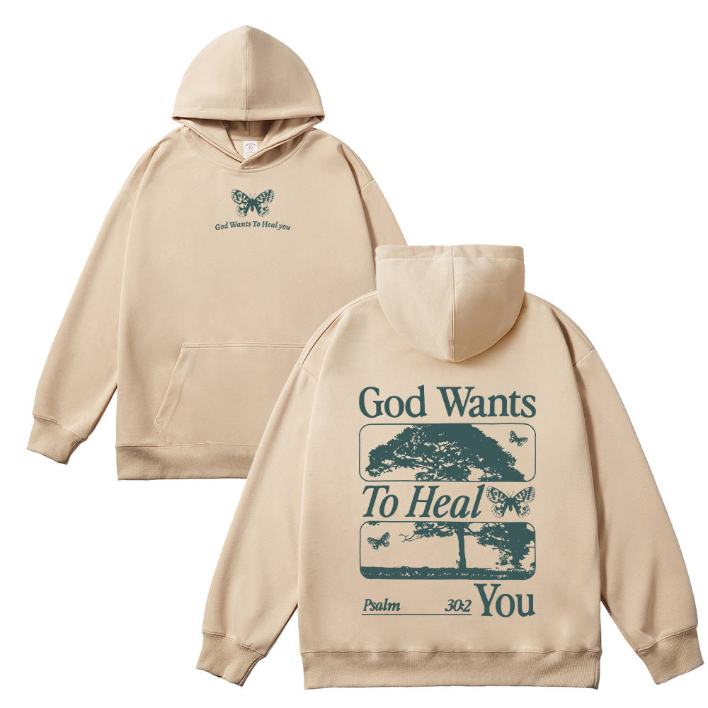 God Wants to Heal You Unisex Cotton Hoodie