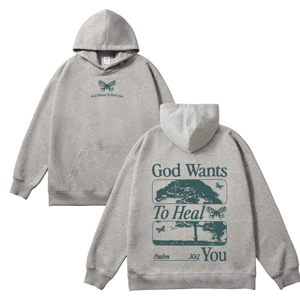 God Wants to Heal You Unisex Cotton Hoodie