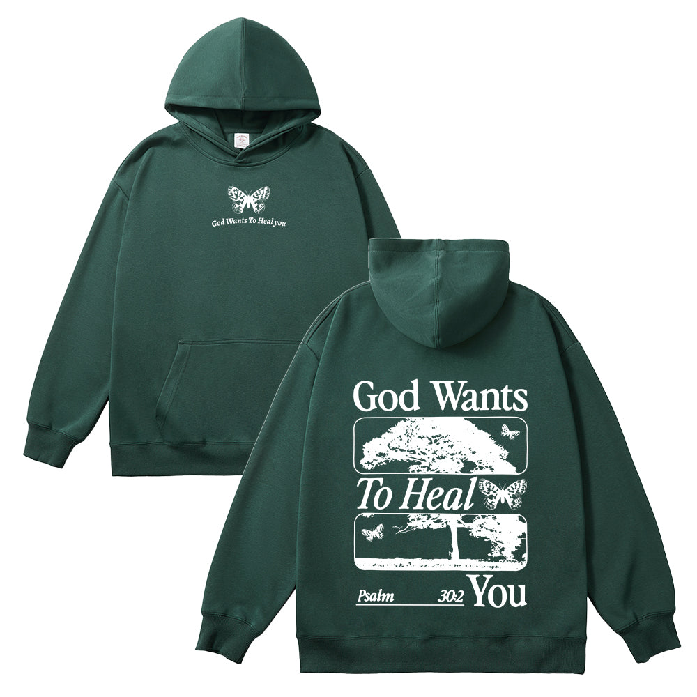 God Wants to Heal You Unisex Cotton Hoodie