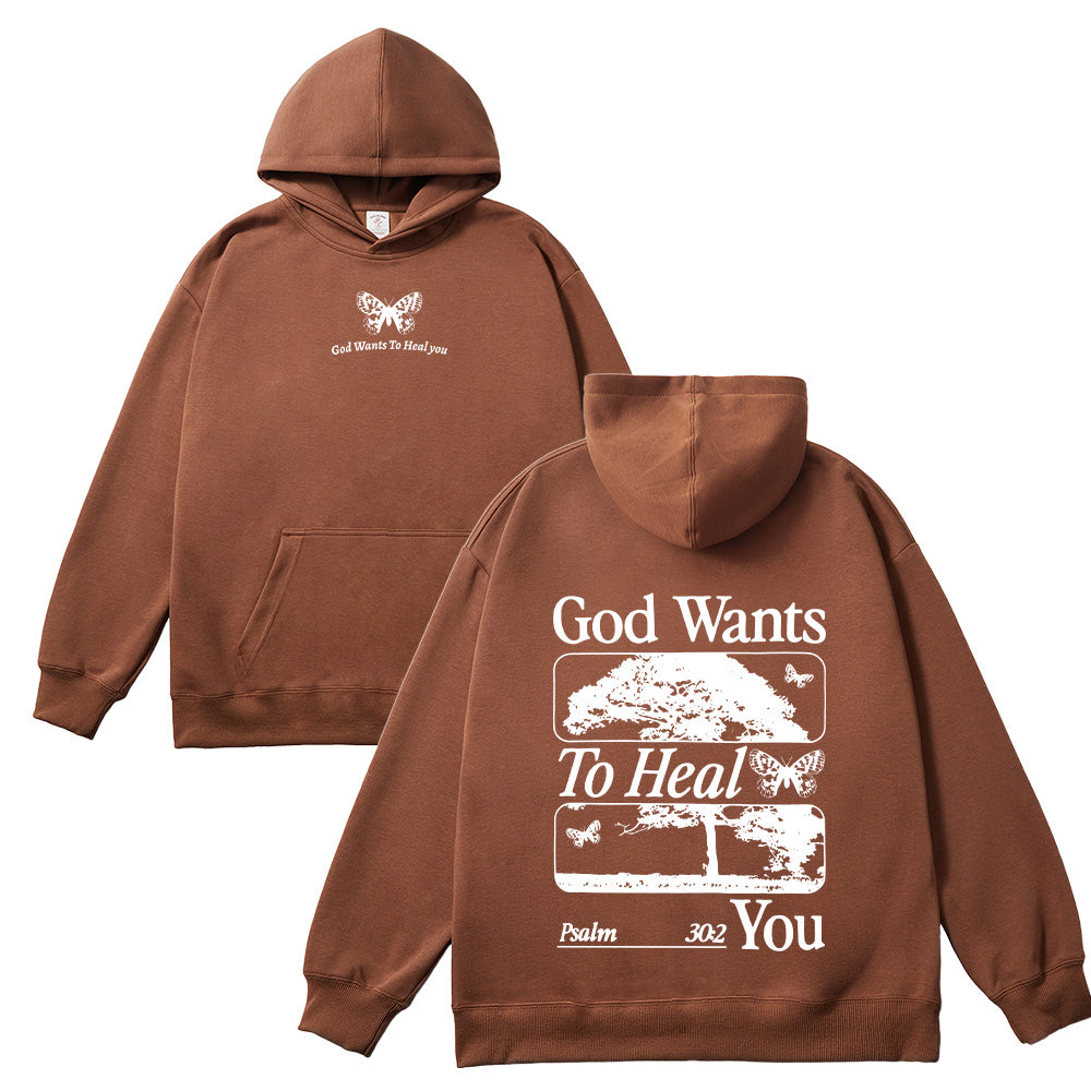 God Wants to Heal You Unisex Cotton Hoodie