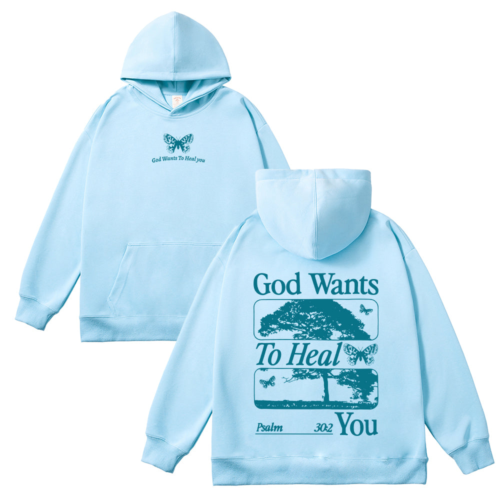 God Wants to Heal You Unisex Cotton Hoodie