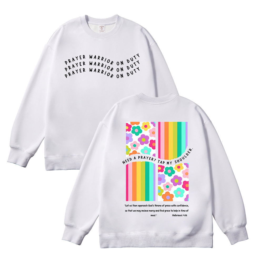 Prayer Warrior On Duty Unisex Cotton Sweatshirt